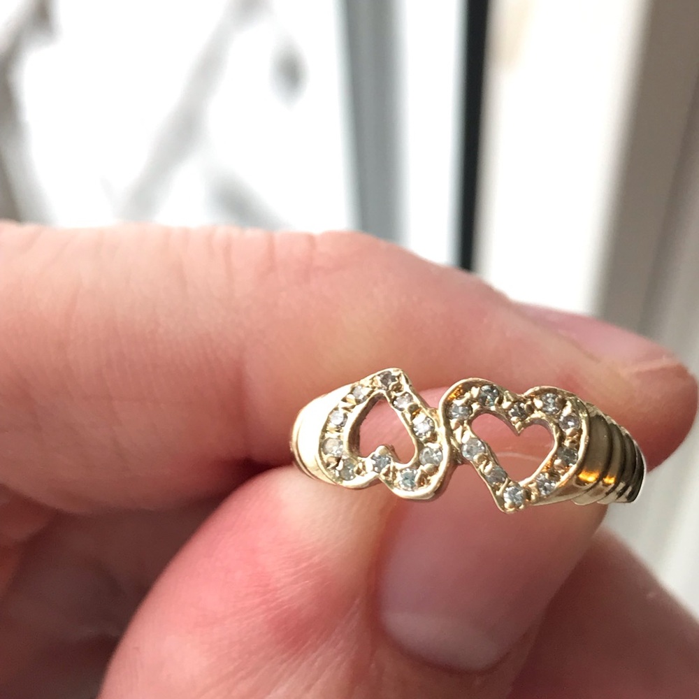 10k gold and Diamond heart ring, size 5.5